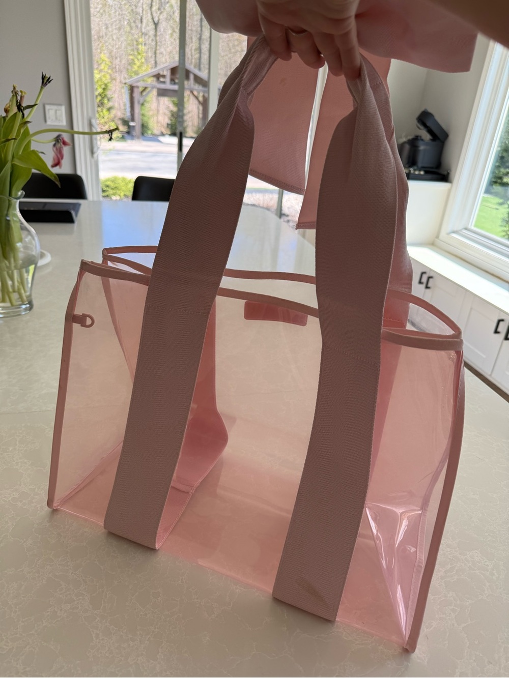 Case Mate Pink Bow-Accent Clear Tote Bag - Picture 2 of 5